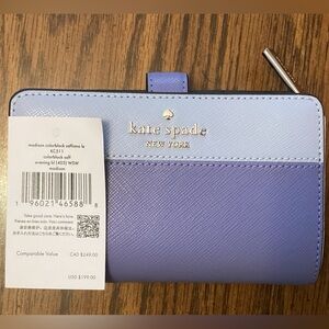 Kate Spade Saffiano Leather Madison Wallet in Evening Blue, NWT